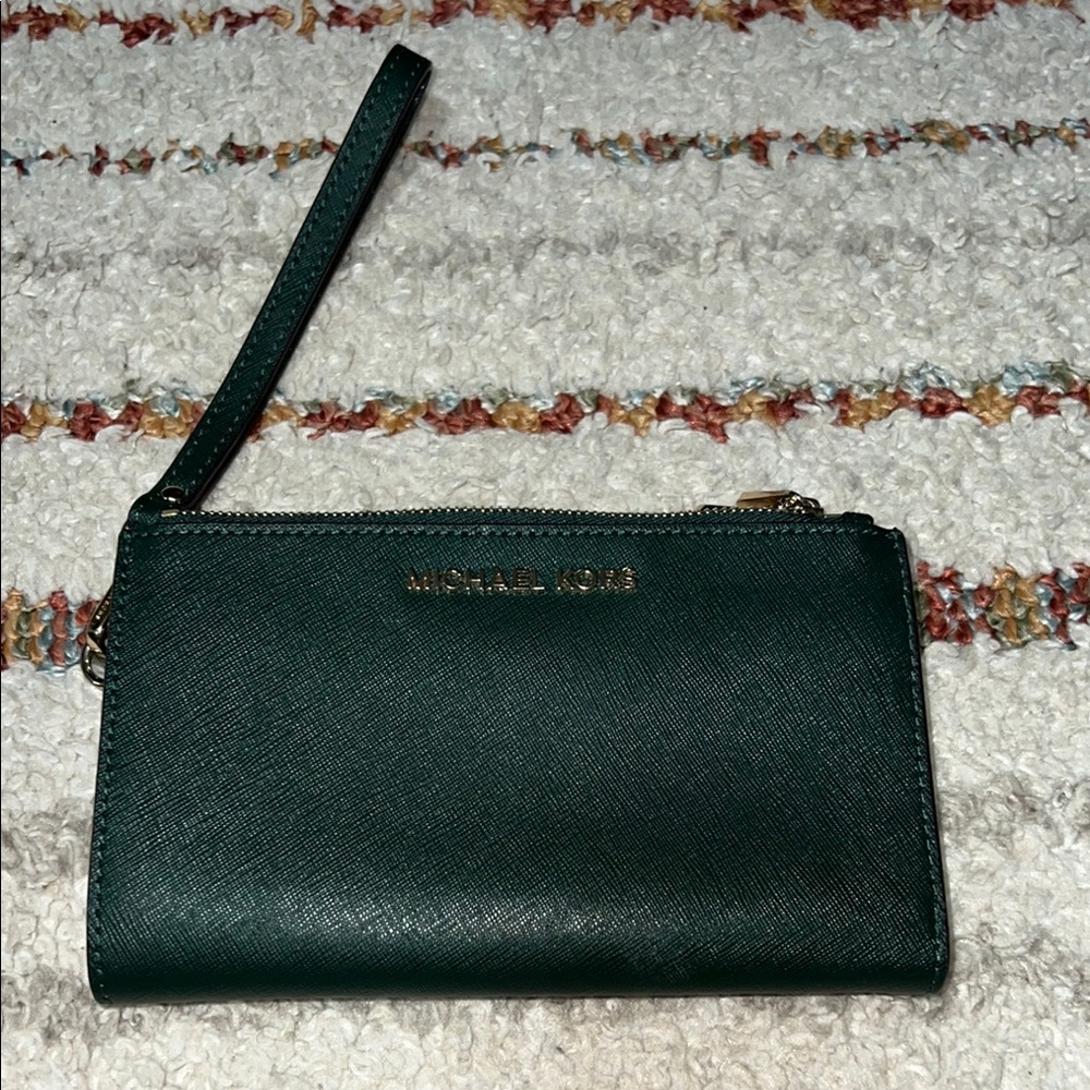 Michael Kors Dark Green Wristlet